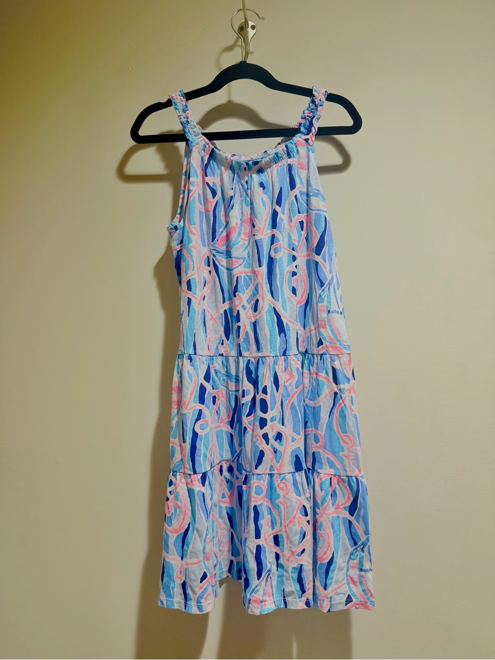 Lilly Pulitzer Girls' Blue & Pink Tiered Dress